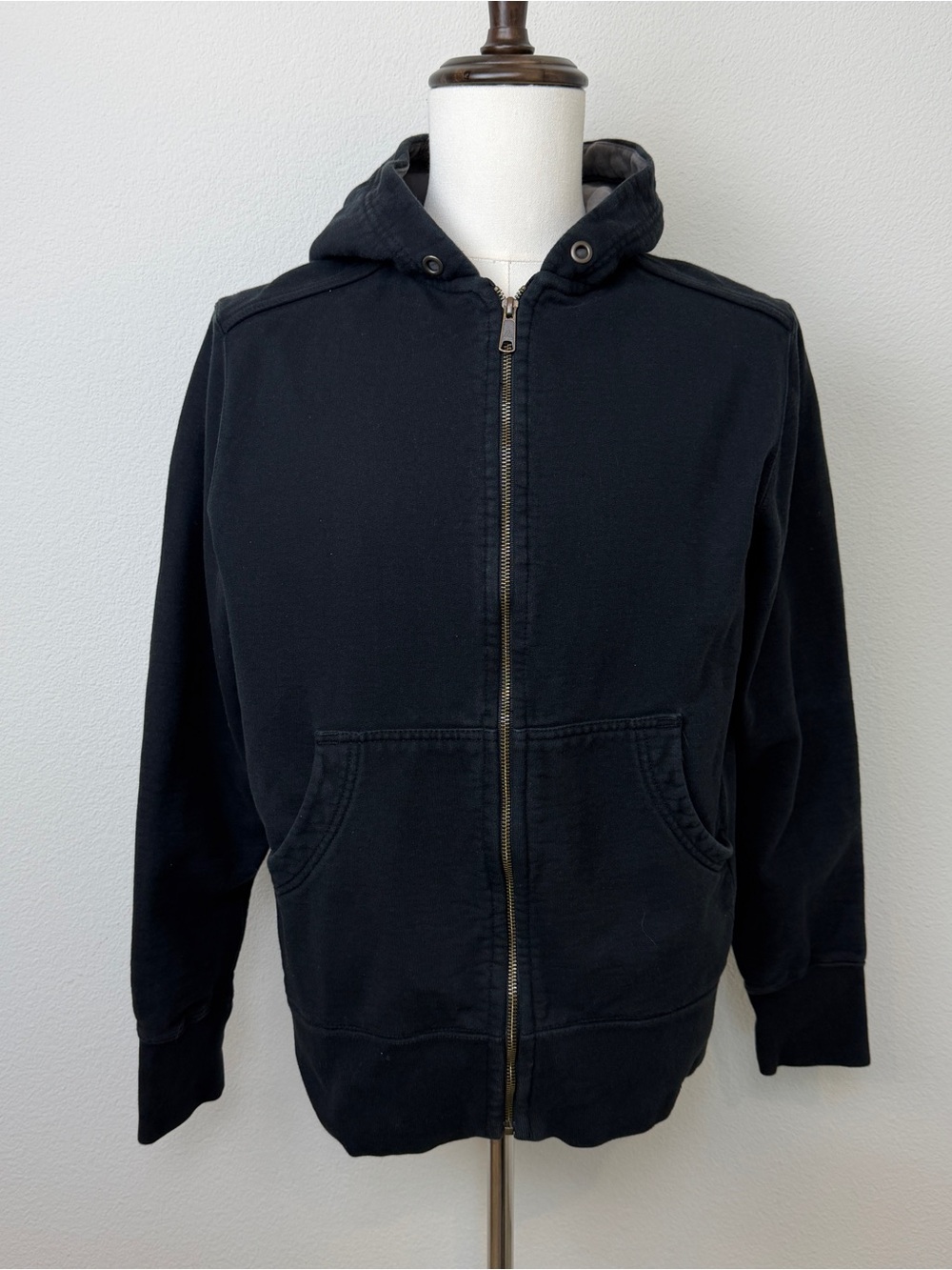 American Giant Classic Full Zip Hoodie Mens M Black Heavyweight Made USA